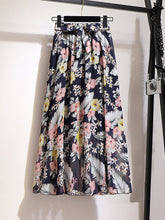 Women's Printed Chiffon Swing Midi Skirt