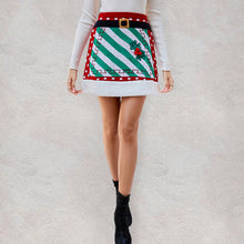 Women's Christmas Patchwork Knit A-line Dress