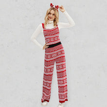 Women's Christmas outfit knitted loose Christmas snowflake knitted jumpsuit