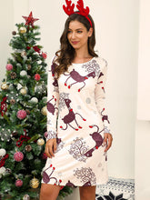 Reindeer Print Christmas Party Dress