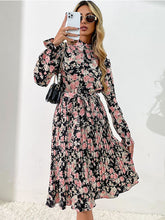 Floral Print Casual Long Sleeve Dress