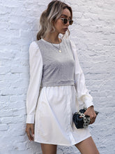 Casual Layered Long Sleeve Button Dress