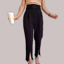 Small feet slit suit pants nine-point pants ladies women's pants commuting trousers