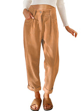 High Waist Lounge Pants Solid Color Corduroy Loose Straight Leg Trousers