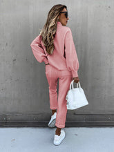 Women's Solid Color Turtleneck Long Sleeve Casual Suit