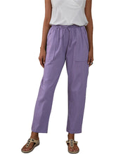 Women's Pocket Elastic Waist Cotton Linen Lounge Pants