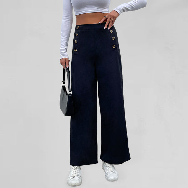 Women's casual all-match commuting wide-leg trousers