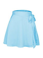 Solid Color Skirt High Waist Fashion One Piece Tie Skirt Chiffon Satin Wrap Skirt