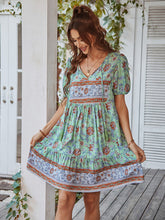 Women Boho Floral V-Neck Summer Dress