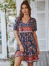 Women Boho Floral V-Neck Summer Dress