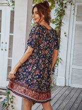 Women Boho Floral V-Neck Summer Dress