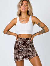 Printed mesh skirt high waist double layer slim wrap hip skirt