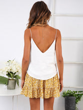 Ladies High Waist Ruffled Floral Printed A-Line Skirt