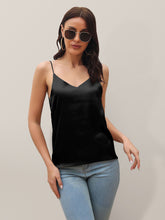 New women's satin V-neck small camisole halter top