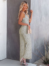 Sexy Temperament Elegant Lace Jumpsuit Mid Waist Casual Pants Smooth Lining