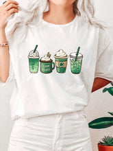 Women Graphic Coffee Print Casual Tee