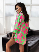 Women's vacation style printed shirt + shorts two-piece sets