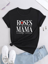 Women's Casual Mama Wine Quote Tee