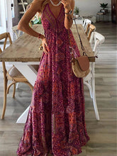 Women's Sexy Slip Skirt Bohemian Print Dress