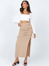 Women's knitted slit slim fit hip skirt