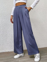 Wide Leg High Waist Pleated Pants Women