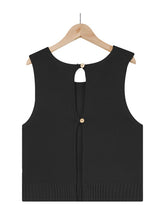 Women's Solid Color Casual Knit Button Vest