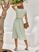 Women's clothing European and American solid color V-neck waist fresh wind dress for women