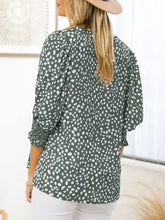 New Short Sleeve Round Neck Loose Printed Chiffon Shirt