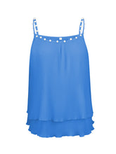 Women's New Chiffon Pleated Pearl Camisole Top