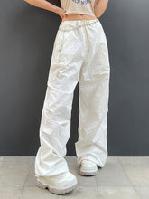 Women's Woven Pants Loose Retro Drawstring Casual Overalls