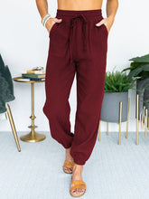 Women's Solid Color High Waist Casual Cropped Pants