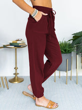 Women's Solid Color High Waist Casual Cropped Pants