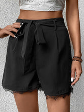 New Loose Pants Casual Women's Lace Up High Waist Wide Leg Shorts