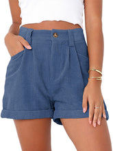 Casual Woven Polyester Summer High Waist Shorts