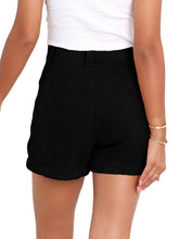 Casual Woven Polyester Summer High Waist Shorts