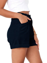 Casual Woven Polyester Summer High Waist Shorts