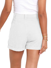 Casual Woven Polyester Summer High Waist Shorts