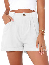 Casual Woven Polyester Summer High Waist Shorts