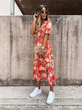 Floral Print Sleeveless Vacation Maxi Dress