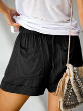 Women's High Waist Lace Up Loose Straight Shorts