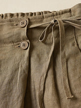 Women's Woven Cotton Linen Baggy Shorts