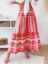 Women's Ethnic Style Irregular Stripe Printed Skirt