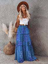 New Bohemian style skirt European and American loose casual high waist long skirt