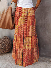 New Bohemian style skirt European and American loose casual high waist long skirt