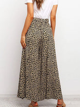 Women's casual fashion loose leopard print wide-leg pants