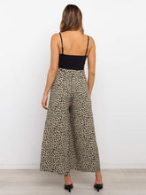 Women's casual fashion loose leopard print wide-leg pants