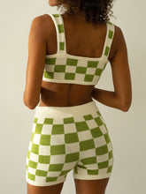 Women's Checkerboard Camisole + Shorts Two-Piece Set