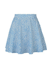 Floral skirt high waist umbrella skirt invisible zipper chiffon printed skirt for women