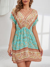 Bohemian Summer Floral Woven Sleeveless Dress