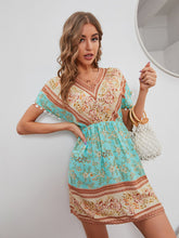 Bohemian Summer Floral Woven Sleeveless Dress